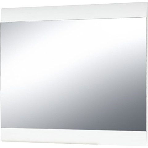 Germania 3967-84 Spiegel, Spiegel mit Applikationen in Weiß-Struktur, 87 x 76 x 3 cm (BxHxT), 3 x 87 x 76 cm