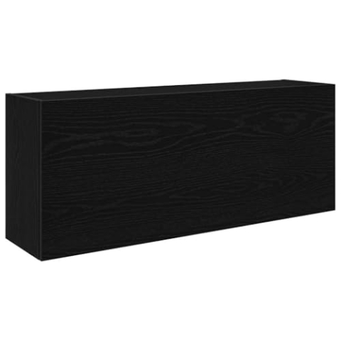 vidaXL Bad-Wandschrank Schwarz 100x25x40 cm Holzwerkstoff, Bad-Hängeschrank, Hängeschrank Badezimmer, Wand-Badschrank, Hängeschrank Bad