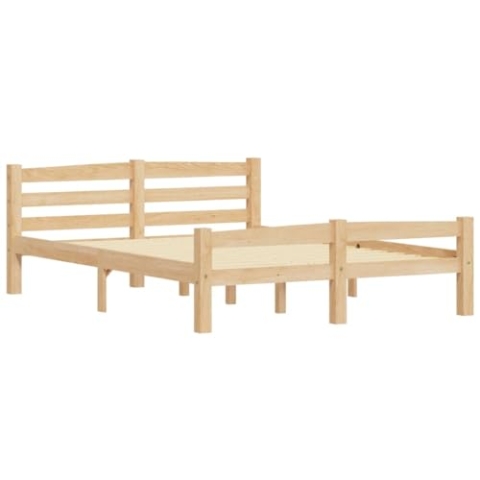 vidaXL Kiefernholz Massiv Bettgestell Holzbett Futonbett Bett Doppelbett Massivholzbett Bettrahmen Lattenrost Schlafzimmerbett 120x200cm