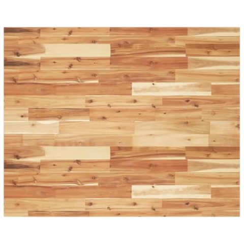 vidaXL Tischplatte, Holzplatte Rechteckig, Massivholzplatte für Schreibtisch Esstisch Couchtisch, Ersatztischplatte, 100x80x2cm Massivholz Akazie