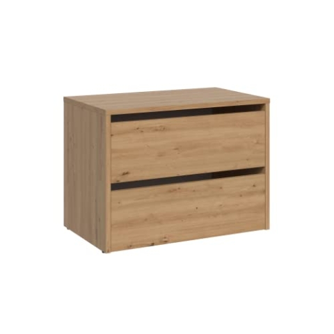 CDF Schuhschrank Modo | Farbe: Eiche Artisan | Ideal für Vorzimmer, Flur, Büro | Schuhaufbewahrung | bequemer Sitz | Schuhregale | modern | offene Einlegenböden