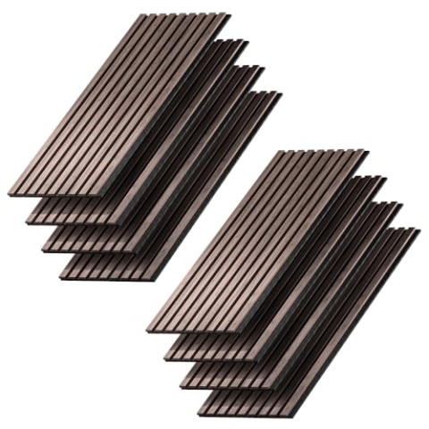 Vicco Wandpaneele Akustikpaneel, Nussbaum/Braun, 8 Stück