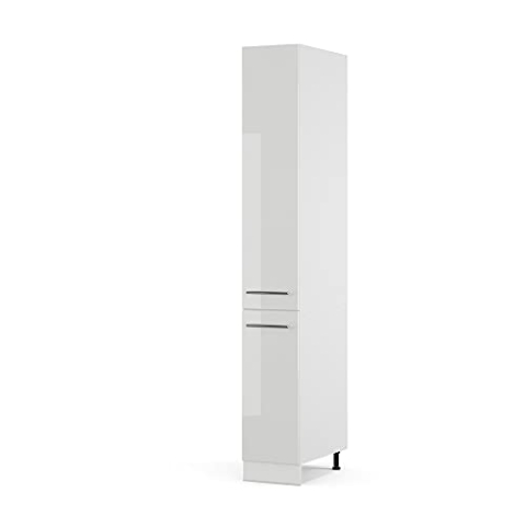 Vicco Apothekerschrank Fame-Line, Medizinschrank für die Küche, Weiß Hochglanz/Weiß, 30 cm