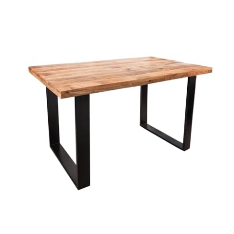 invicta INTERIOR Design Esstisch Iron Craft 120cm Mangoholz Eisen Industrial Design Holztisch Massivholz Konferenztisch