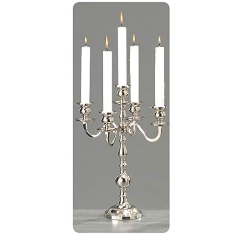 Kerzenleuchter Varas Silber 35cm Kerzenhalter Kerzenständer silberner Kandelaber