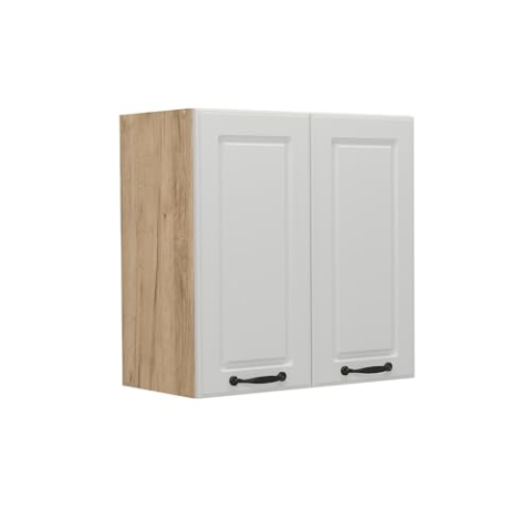 Vicco Hängeschrank R-Line, hängender Küchenschrank, Weiß Landhaus, 60 cm