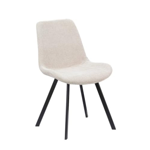 HOMLA Silla Esszimmerstuhl Beige, Metallbeine, Ergonomisch, 52x60x83,5 cm, Modernes Design