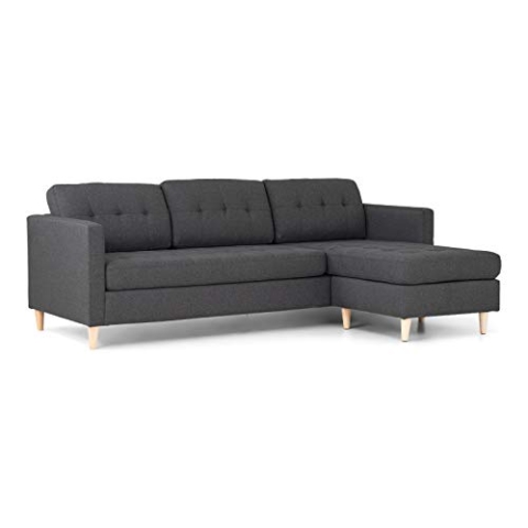 Dynamic24 Ecksofa Mars grau Stoffsofa Eckgarnitur Couchgarnitur Couch Sofa Wohnlandschaft