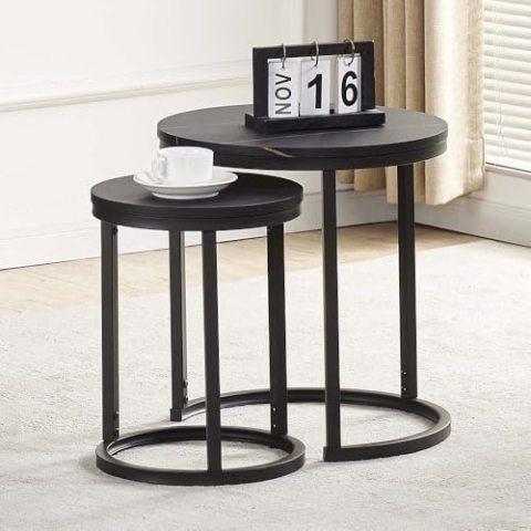 Milton & Oldbrook Beistelltischset Skara, Schwarz