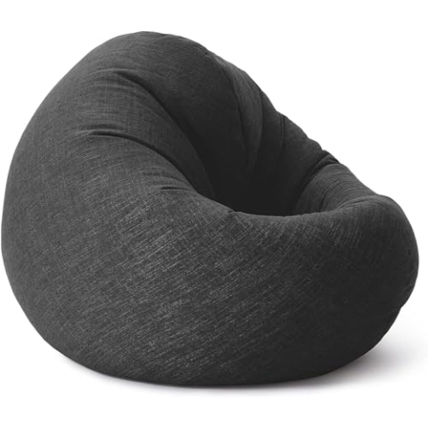 Lumaland Sitzsack Drops: runder Sitzsack (300 L) mit 2-in-1-Funktion für bequemes Sitzen & Liegen | Der Doppelagent für Relax-Momente in- & Outdoor I Mit anpassungsfähiger EPS-Füllung | Ø 120 x 75 cm