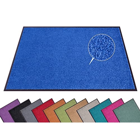 Hanse Home Fußmatte (S-XXL) 60x180cm – 12 Farben – Fussmatte Outdoor Schmutzfangmatte Türmatte Waschbar & Wetterfest rutschfest für Eingangsbereich & Außenbereich – Blau