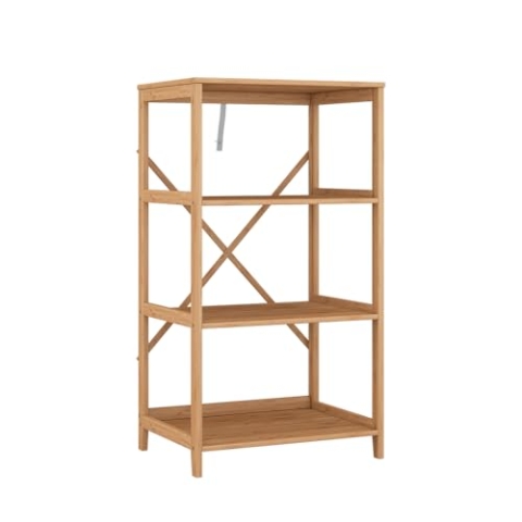 Vicco Bücherregal Novaro, Bambus, 48.3 x 87.9 cm mit 4 offenen Fächern