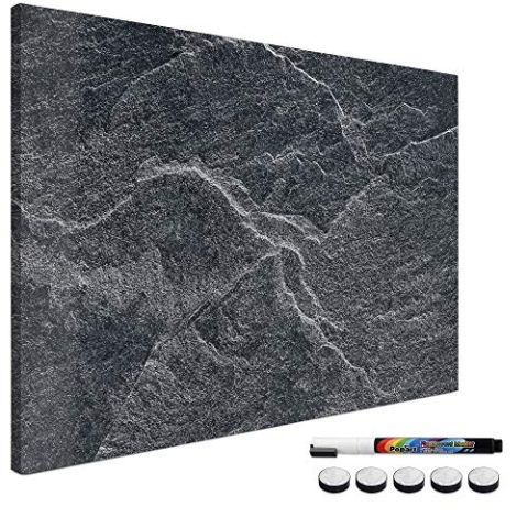 Navaris Magnettafel Magnetpinnwand Memoboard zum Beschriften - 90x60 cm Notiztafel div. Designs - Tafel abwaschbar mit Magneten Stift
