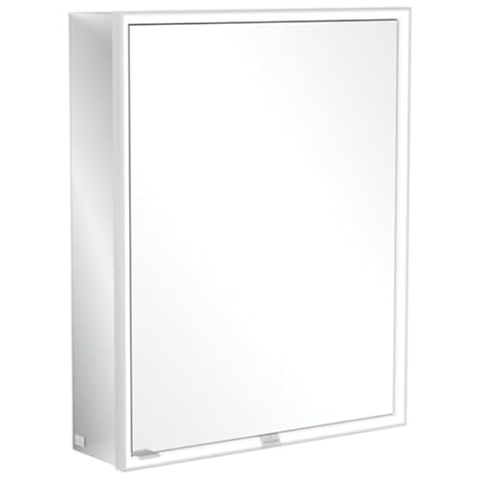 Villeroy & Boch My View Now, Spiegelschrank für Aufputz mit Beleuchtung, 600x750x168 mm, mit Sensordimmer, 1 Tür Anschlag (Scharnier) rechts, A4556R