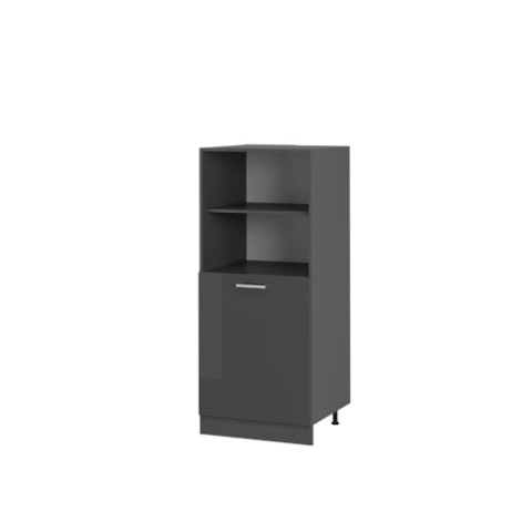 Vicco Herdumbauschrank R-Line, Herdschrank, Anthrazit Hochglanz, 60 cm