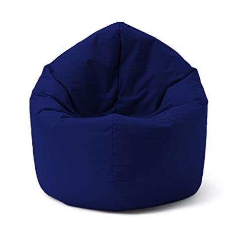 Lumaland Sitzsack für Kinder & Erwachsene mit 2-in-1-Funktion für bequemes Sitzen & Liegen | Ø 120x75 cm Sitzkissen für Outdoor & Indoor | Pflegeleicht Dank abnehmbarem Bezug | Anpassbaren EPS-Perlen