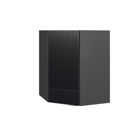 Vicco Küchenschränke Fame-Line, Küchen-Eckschrank, Schwarz gestreift, 57 cm