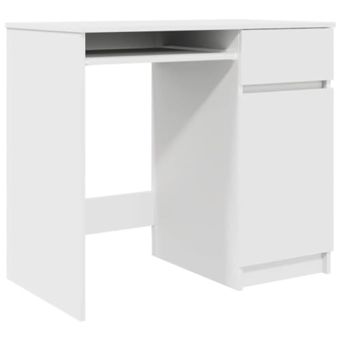 vidaXL Schreibtisch Weiß 86x49x76 cm Holzwerkstoff, Bürotisch, Computertisch, Büromöbel, Arbeitstisch, Büroschreibtisch, PC-Tisch, Laptoptisch, Tisch