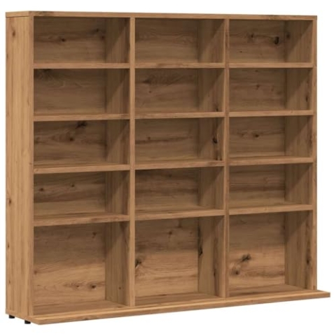 vidaXL CD-Regal Artisan-Eiche 100x23x89,5 cm Holzwerkstoff, CD-Schrank, CD-Ablage, Standregal, Regalschrank, CD-Lagerregal, Regal, Lagerregal