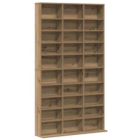 vidaXL CD-Schrank in Artisan Eiche - 101x23x177.5 cm aus Holzwerkstoff