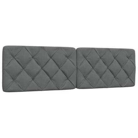 vidaXL Kopfteil-Kissen Dunkelgrau 180 cm Stoff, Kopfteilkissen, Kopfkissen, Lesekissen, Kopfteilpolster, Rückenkissen, Kissen-Kopfteil