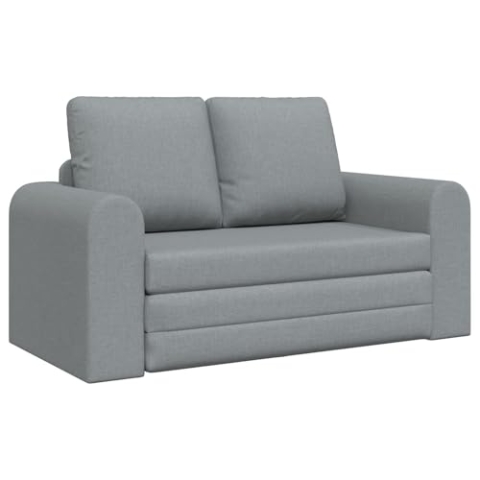 vidaXL Boden-Sofa-Bett 2-in-1 Hellgrau 148x71x83 cm Gewebe