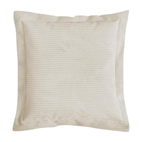 mokebo Sofakissen aus Cord 'Das Wölkchen', gemütliches & anschmiegsames Couchkissen oder Flatterkissen, auch als Dekokissen, Zierkissen oder Rückenkissen in Beige, 70x70x8 (B/H/T in cm)