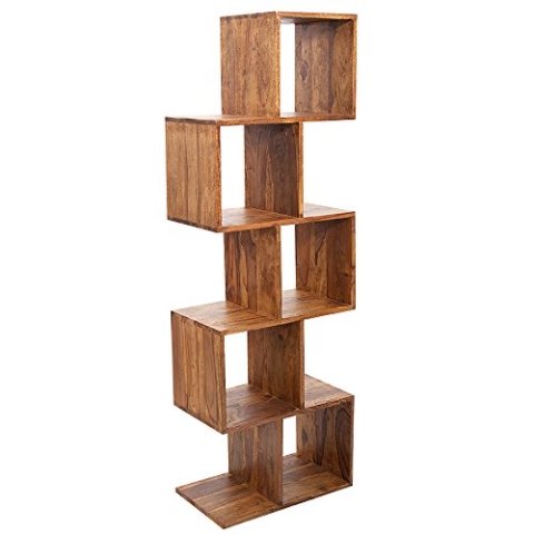 invicta INTERIOR Massives Cube Regal MAKASSAR Sheesham 150cm Cubic Wandregal Massivholz Holzregal