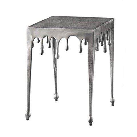 Riess Ambiente Extravaganter Beistelltisch Liquid LINE S 34cm Silber Tropfen-Design Wohnzimmertisch Tisch