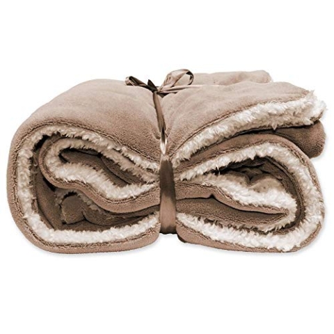 Decke Lars Coral Fleece/Suede 150 x 200 cm Farbe Warm Taupe