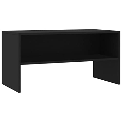 vidaXL TV Schrank Lowboard Couchtisch Fernsehschrank Fernsehtisch Sofatisch TV Tisch Möbel Board Sideboard Schwarz 80x40x40cm Holzwerkstoff