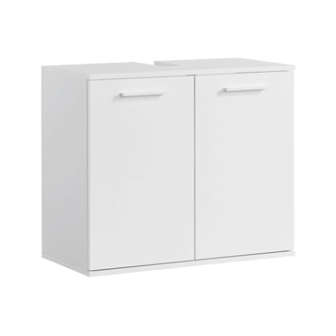 mokebo® Waschbeckenunterschrank in Weiß 'Der Waschbär', Waschtischunterschrank oder Unterschrank fürs Waschbecken im Badezimmer, auch als Badezimmerschrank o. Badschrank 60x70x34 (HxBxT)
