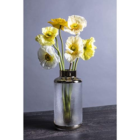 Kare Design Vase LA Noble, Gold, Deko Vase, Blumenvase, Glas, handgefertig, 30cm (H)