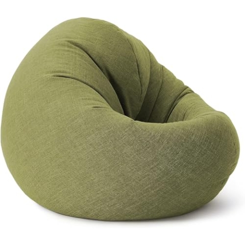 Lumaland Sitzsack Drops: runder Sitzsack (300 L) mit 2-in-1-Funktion für bequemes Sitzen & Liegen | Der Doppelagent für Relax-Momente in- & Outdoor I Mit anpassungsfähiger EPS-Füllung | Ø 120 x 75 cm