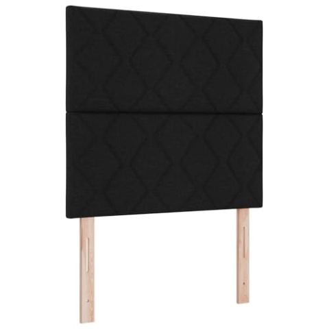 vidaXL Boxspringbett mit Matratze & LED Schwarz 120x200 cm Stoff