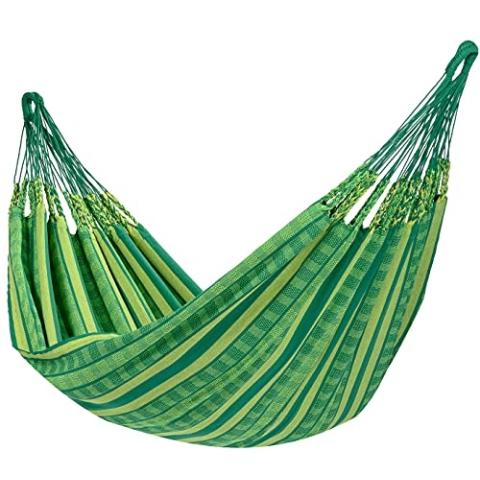 Tropilex Südamerikanische Hängematte Doppel | Handgefertigt | Fairtrade | 7 Stile & 9 Farben zur Auswahl | Flexibel & Belastbar | Perfekt für den Garten, Camping und auf Reisen geeignet