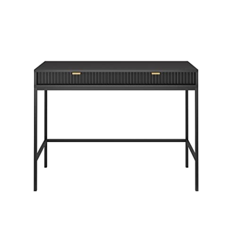 Selsey VELLORE - Schminktisch/Schreibtisch 104 cm (schwarz)