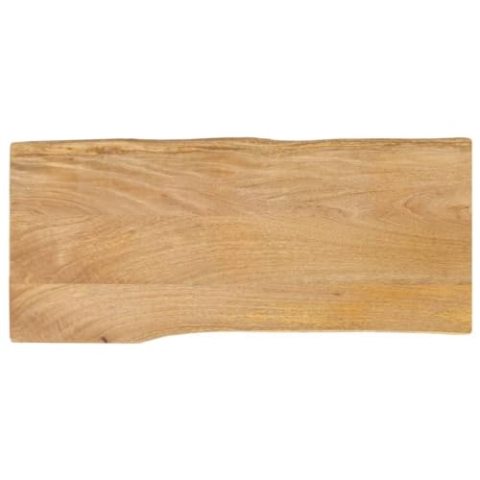 vidaXL Tischplatte, Holztischplatte mit Baumkante, Ersatztischplatte für Couchtisch Beistelltisch Esstisch, Holzplatte, Massivholz Mango