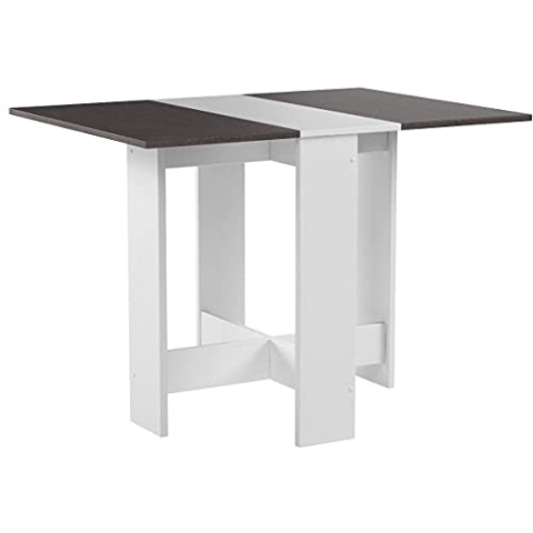 Symbiosis Trick C3 Tisch, Holz veredelt, Weiß/Beton, 73.4 x 103 x 76 cm