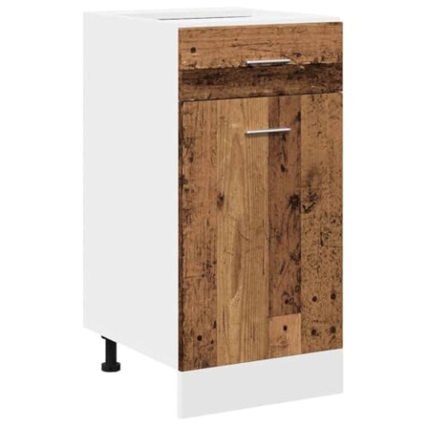 vidaXL Schubunterschrank Lyon Altholz-Optik 40x46x81,5 cm Holzwerkstoff