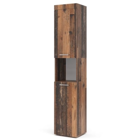 Vicco Badschrank Luna, Badezimmerhochschrank, Oldstyle, 37 x 190 cm