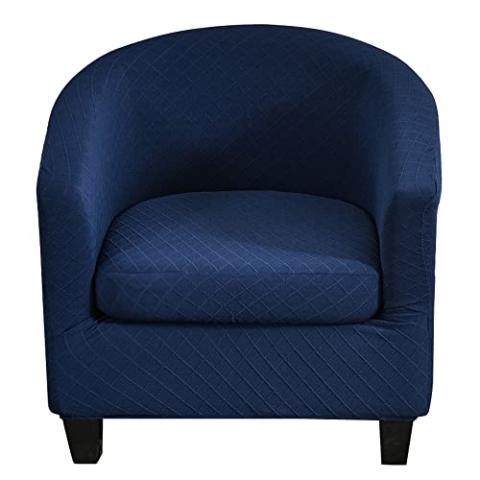 CHNSHOME Sesselbezüge 2 Stück Stretch Sesselhusse Sesselbezug Clubstuhlbezüge 1 Sitzer Tullsta Barstuhlbezug cocktailsessel Sesselbezug Marine