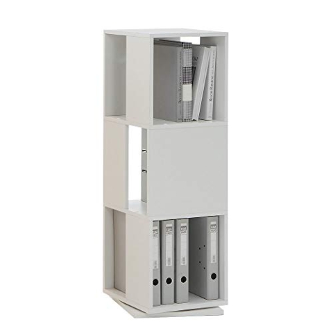 FMD Möbel, 291-001E Tower drehbares Regal, melaminharz beschichtete spanplatte, weiß, maße 34.0 x 108.0 x 34.0 cm (BHT)