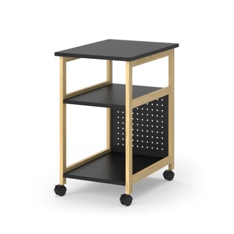 Vicco Rollwagen Elvia, Arbeitstisch für das Büro, Schwarz, 36 x 51 cm