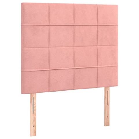 vidaXL 2X Kopfteil Polsterkopfteil Bettkopfteil Bettgestell für Bett Betthaupt Bettrahmen Schlafzimmer Bettzubehör Rosa 90x5x78/88cm Samt