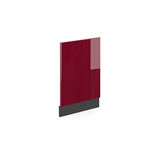 Vicco Frontblende R-Line, Geschirrspüler Fronttür, Rot/Anthrazit, 45 cm ohne Arbeitsplatte