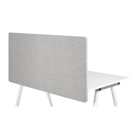 hjh OFFICE Akustik Trennwand Schreibtisch FLEXMIUT D 62 x 120 cm Stoff Hellgrau Sichtschutz Tischtrennwand 891008