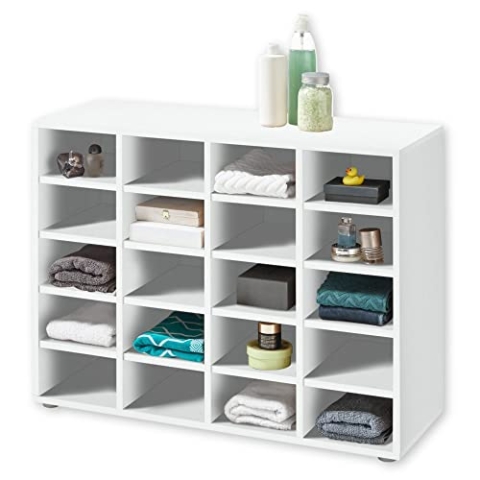 Boots Standregal in Weiß - Universell einsetzbares und multifunktionales Regal mit 20 offenen Fächern - 92 x 68 x 33 cm (B/H/T)