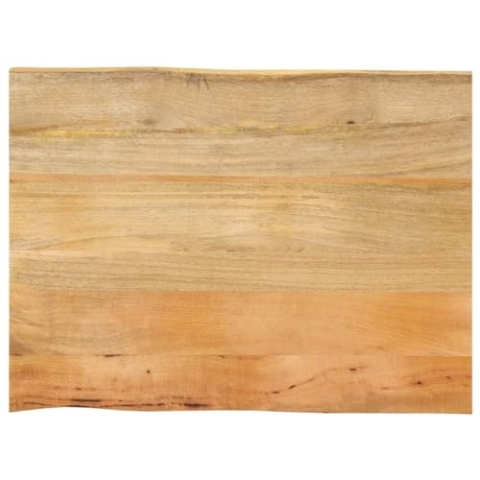 vidaXL Tischplatte, Holztischplatte mit Baumkante, Ersatztischplatte für Couchtisch Beistelltisch Esstisch, Holzplatte, Massivholz Mango