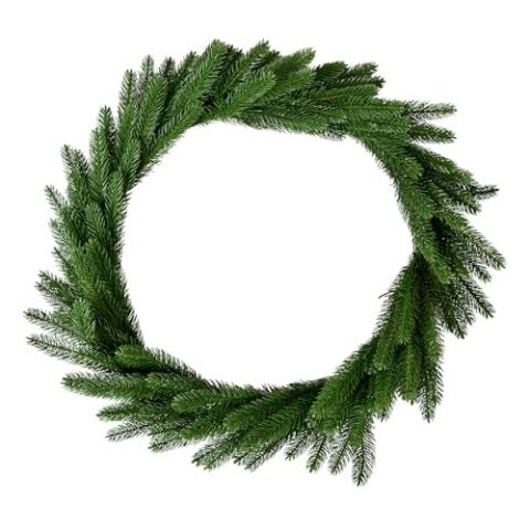 Clayre & Eef Weihnachtskranz Ø 65 cm Grün Kunststoff